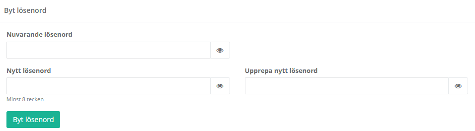 Enkelt byta lösenord – bild 1