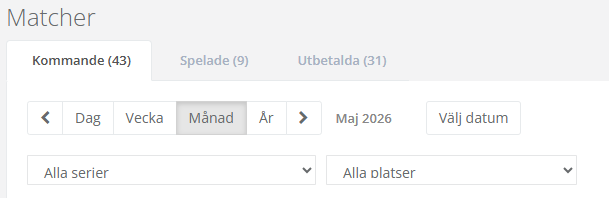 Filtrera på serier och platser – bild 1