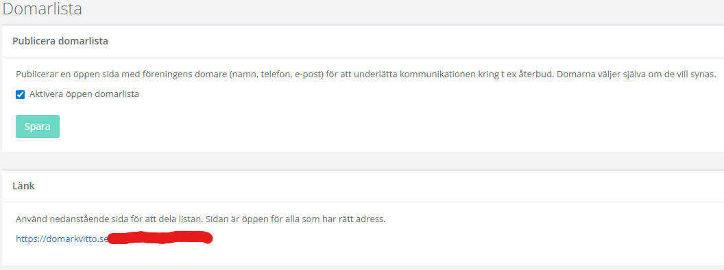 Kontaktuppgifter till domare på separat sida – bild 1
