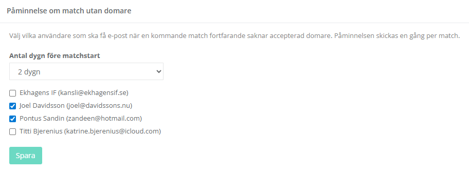 Påminnelse om match saknar domare – bild 1